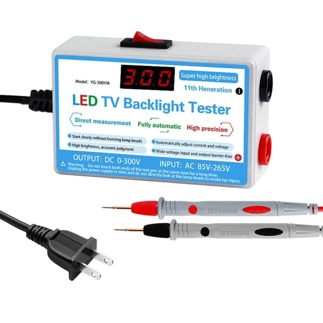 Probador de retroiluminación de TV LED, tira de LED, reparación de cuentas de lámpara, salida conveniente de 0-300 V, resistente y liviano para