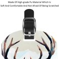 thumbnail image 4 of Square 2Pack PU Leather Jungle Elk Cruise Luggage Tag with Privacy Cover and Name ID Tag for Travel Handbags Backpacks Luggage Tags, 4 of 6