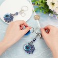 thumbnail image 3 of 2Pcs Evil Eye Keychain Charms Blue Evil Eye Keychain Pendants with Lobster Claw Clasp and Jump Ring Peacock Keychain Decoration Accessories for Jewelry Making DIY Keychain Crafts, 3 of 7