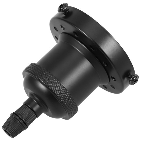 OUNONA Waterproof Outdoor Light Socket with Black Aluminium Material for Kitchen and Living Room Use E27 1.57 Inches