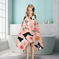 thumbnail image 6 of Boston Terrier Dog and Flower Florals Hooded Bath Towel，50"x30" for Ages 3 To 12 Kids, Quick Dry Lightweight Soft Microfiber Hood Beach Towel Cover Up for Kids, 6 of 7