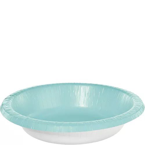 Robin's Egg Blue Paper Bowls, 20oz, 20ct