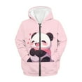 thumbnail image 5 of DISNIMO Panda Hoodie for Girls Heart Zip Up Hoodie Kids 6-7 Hoodies Sweatshirt Boys Hooded Sweatshirts Zipper Hoodie Girls Hooded Jacket Lightweight Hoodie Jackets for Little Girls Streetwear, 5 of 7