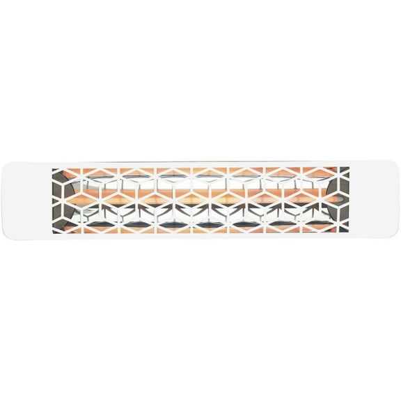 Eurofase Heating - 2500 Watt Single Element 39 Inch Electric Patio Heater-208 Voltage-White Finish-Stella Decorative Fascia