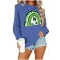 thumbnail image 5 of St. Patrick's Day Sweatshirt, Women Long Sleeve Round Neck Sweatshirt, Women's Casual St. Patrick's Day Printed Sweatshirts Tops Comfortable Crew Neck Long Sleeved Hoodie Sweatshirt, 5 of 6