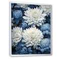 thumbnail image 2 of Designart "Muted Blue And White Minimalist Mums II" Mums Floater Framed Canvas Prints, 2 of 5