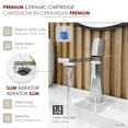 thumbnail image 5 of Stylish Ht 7 ½" Single Handle Polished Chrome Bathroom Faucet B-104C, 5 of 12