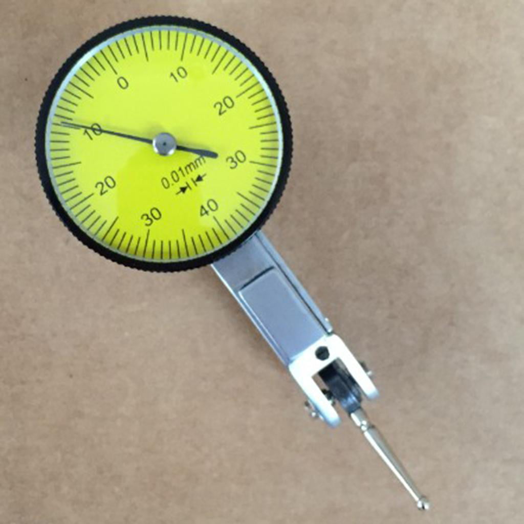0.01mm Accuracy Dial Test Indicator Gauge Measurement Precision 0-0.8mm 80x32mm 