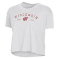 thumbnail image 2 of Women's Alternative Apparel  White Wisconsin Badgers Retro Jersey Headliner Cropped T-Shirt, 2 of 3