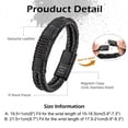 thumbnail image 3 of murtoo Leather Bracelet for Men, Brown Black Leather and Multi-layer Chain, Bracelet with Detachable Clasp, Simple Jewelry Gift, 3 of 10