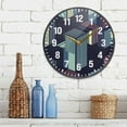thumbnail image 3 of Yayeee Wall Clock Battery Operated 9.5" Silent Quartz Non-Ticking for Living Room Decor, Cube Stripes, 3 of 8