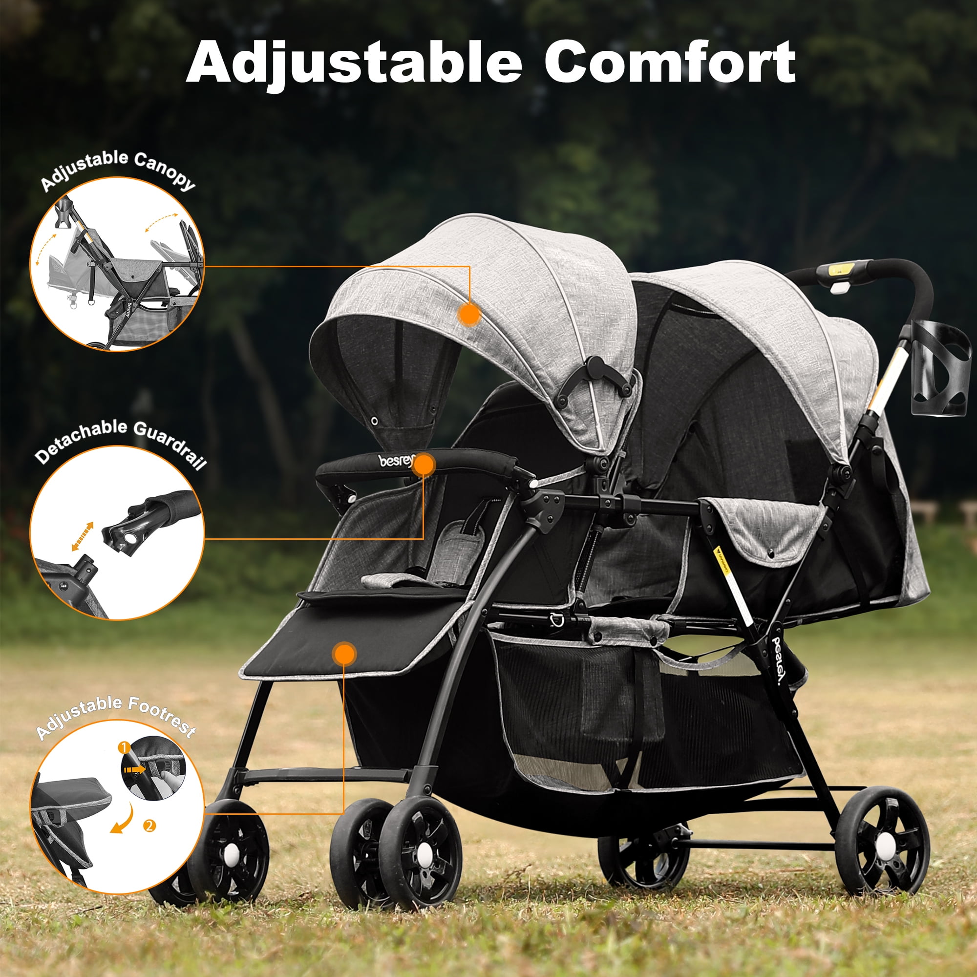 Besrey hotsell double stroller