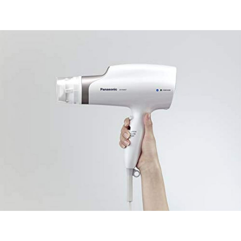 Styling (White) Panasonic Heat Dryer for Concentrator Speed Salon Settings Easy with Hair and EH-NA67-W and Attachments, QuickDry 3 - Nanoe Nozzle, Oscillating Hair Diffuser Healthy