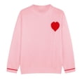 thumbnail image 3 of Craaazy Chandail Décontracté à Manches Longues pour Femmes Grande Taille avec Imprimé Cœur, Col Rond, pour Automne et Hiver, Cadeaux, 3 of 6