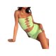 thumbnail image 3 of VISgogo Conjunto de Traje Femenino de 2 Piezas, Chaleco Corto Ahuecado Sin Tirantes de Color Sólido + Paquete de Falda de Cadera para Verano, S/M/L/XL VISgogo  moda, 3 of 9