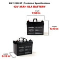 thumbnail image 6 of 12V 35Ah IT U1 Bright Way Group SLA AGM Rechargeable Battery Replacement, 6 of 10