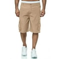 thumbnail image 1 of DYMADE Men Casual Mid-Rise Bermuda Knee Length Cargo Shorts, 1 of 5