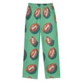 thumbnail image 2 of FORMRS Kids Pajama Pants with Pockets Size 6-8Y Boys Lounge Sleep Bottoms, Brown American Footballs, 2 of 8
