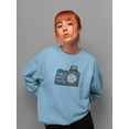 thumbnail image 2 of Collect Moments, Say Cheese Sweatshirt Women -Image by Shutterstock, Female Large, 2 of 4