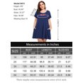 thumbnail image 5 of VEPKUL Womens Plus Size Dresses with Pockets Casual Short Sleeve Dress Loose A Line Flowy Swing NavyBlue_5X, 5 of 8