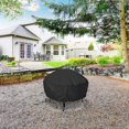 thumbnail image 4 of Fire Pit Cover Round for Fire Pit 33*15.7 Inch, 420D Heavy Duty Outdoor Fire Pit Cover Full Coverage Patio Outdoor Fireplace Cover, Waterproof, Dustpr-, 4 of 5