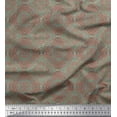 thumbnail image 1 of Soimoi Polyester Crepe Fabric Quarterfoil Geometric Print Fabric by The Yard 52 Inch Wide, 1 of 3