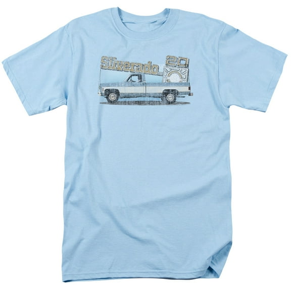 Men's Chevy Old Silverado Sketch T-shirt XX-Large Light Blue