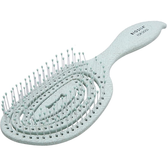Cepillo de aseo BioSilk para perros, ecológico, verde menta