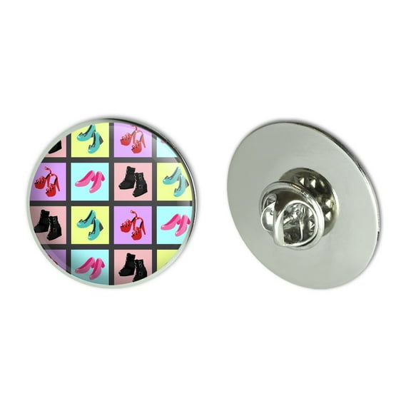 Cute Shoes Pattern Heels Boots Wedges Maryjanes Set Metal 1.1" Tie Tack Hat Lapel Pin Pinback