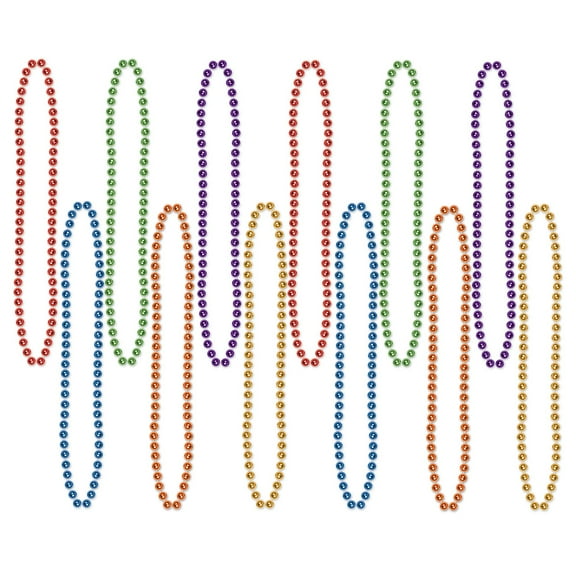 144 Pack Beistle Party Bead Necklaces - Small Round