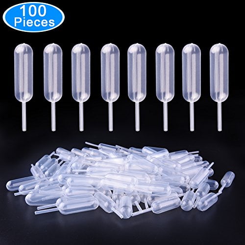 BESTONZON 100 Disposable Plastic Transfer Pipettes Squeeze Transfer Pipettes Alcohol Injectors Small Chocolate Cakes Strawberries 4 ml 