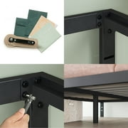 Zinus Mia 14 Metal Platform Bed Frame أسود ، بالغ ، كامل