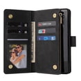 thumbnail image 4 of Étui pour OnePlus 9 en Cuir Magnétique avec Poche à Fermeture Éclair et Dragonne, 4 of 5
