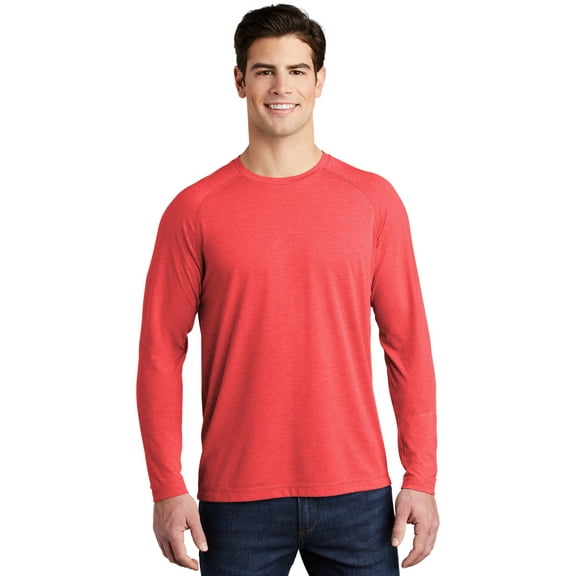Sport-Tek PosiCharge Long Sleeve Tri-Blend Wicking Raglan Tee ST400LS
