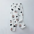 thumbnail image 3 of Bjutir Girl Pants Pajamas For Girls Cartoon All Over Print Soft Flannel Fleece Christmas Animal Sleep Pajamas Kids Trousers,White,13-14 Years, 3 of 3