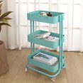 thumbnail image 1 of Mainstays Rolling Cart, 3-Tier Metal Utility Cart with wheels for Office and Home - Multi Colors, 1 of 9