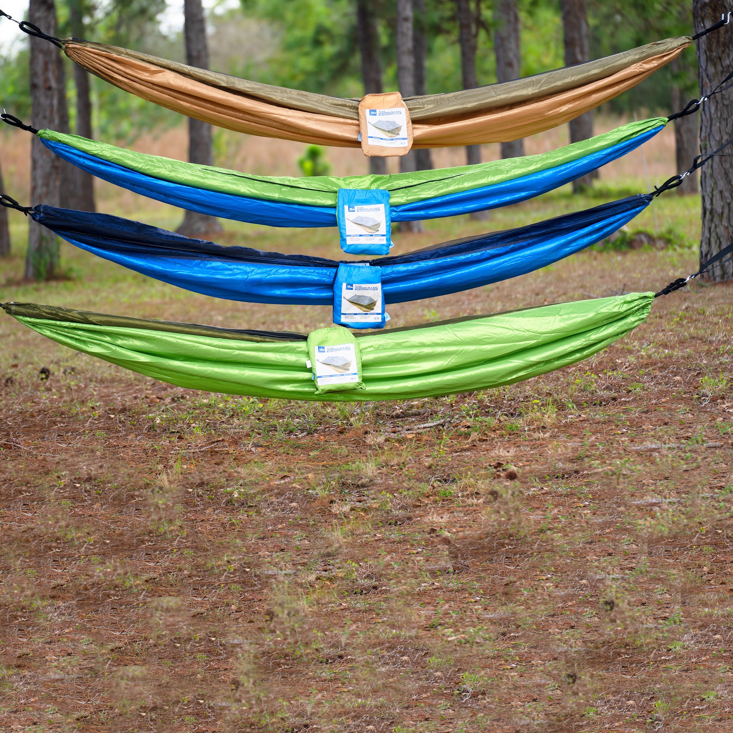 Bliss Hammocks Portable Travel Camping Hammock in a Bag W/ Adjustable Tree Straps, 54-inch Wide, 350 lb. Capacity (Royal Bliss)