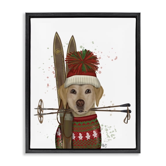 Stupell Industries Eclectic Black Floating Frame Canvas Art, 17 x 21, by Fab Funky