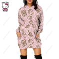 thumbnail image 1 of Automne Robe Décontractée Droite à Enfiler Hello Kitty Imprimée Robe Trapèze Femme Col Rond Manches Longues Robe Chandail Ample, 1 of 7