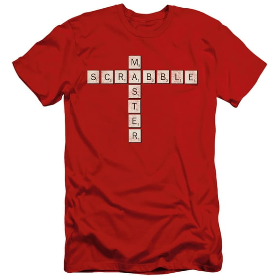 Scrabble Scrabble Master S/S Adult 30/1 T-Shirt Red