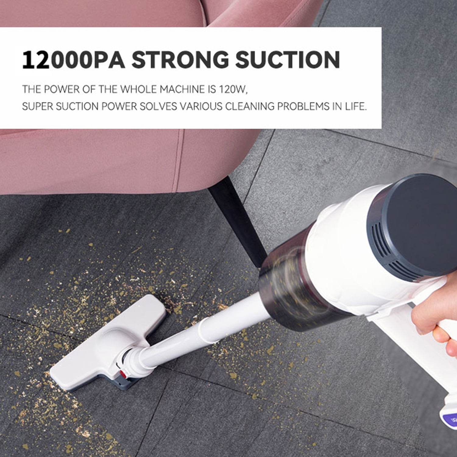 Keromee Wireless Handheld Vacuum Cleaner, Low Noise, High Suction, Compact Design - New Condition
