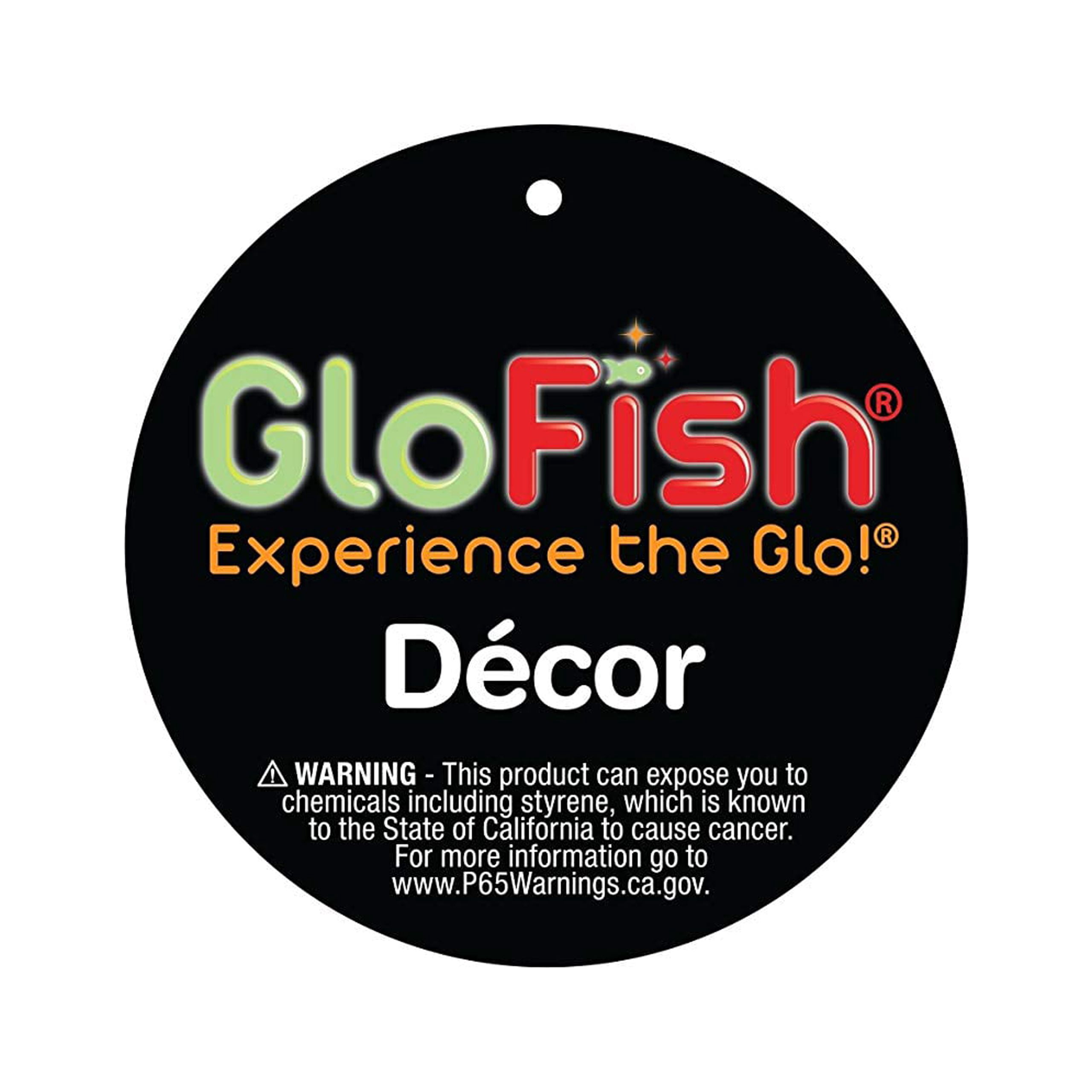 GloFish Plant Aquarium Décor, Green and Pink Large, Fluorescent Under Blue LED Light