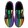 thumbnail image 2 of Unisex Rainbow Sneakers, LGBT Shoes for Men Women Lightweight Breathable Running Shoes Black Size 9.5, 2 of 7