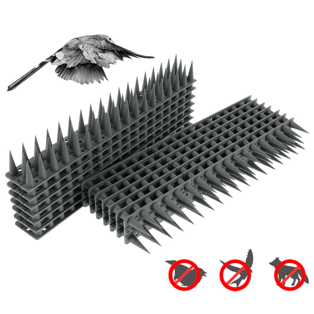WeyTy Defender Birds Spikes Railing Bird Repellent Anti-climb Security Spikes to Prevent Birds Walls and Roof Cat and Small Animals from Entering Your Yard Security for Fence