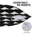 thumbnail image 5 of Multi-Size Linen Sofa Pillow Cover Invisible Zipper Open And Close Strong Use For Sofa Chair Garden Sofa Car Black Houndstooth Vintage Texture_3 20"X20", 5 of 8
