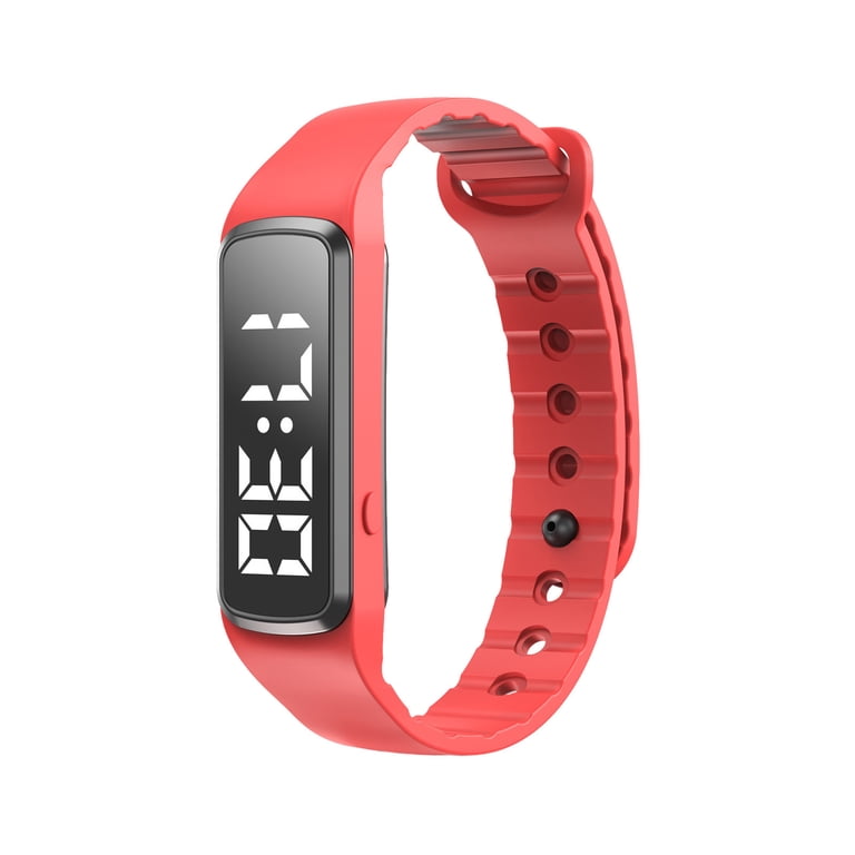 Outdoor Sports Multifunctional Bracelet Vibration Alarm Clock Reminder 24  Hours Pedometer Sports Bracelet,Vsgery,Watermelon Red - Walmart.com