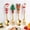C, variant on Christmas Flatware Gift Set, 4PC Gold Stainless Steel Spoons and Forks with Santa Reindeer Snowman Silicone Handles Holiday Tableware