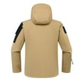 thumbnail image 4 of Mens Windbreaker Zipper Multi Pocket Stand Up Collar Solid Color Stormtrooper Khaki XL Windbreakers for Men, 4 of 8