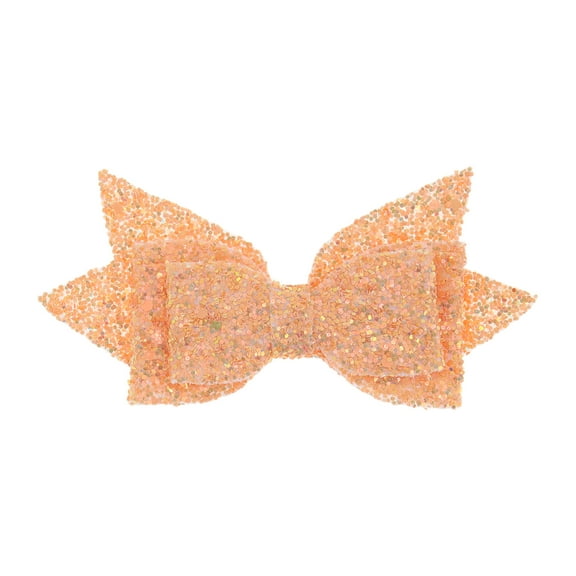 Unique Bargains 1 Pc Shiny Bow Drinkware Accessory for Home Slight Orange PU