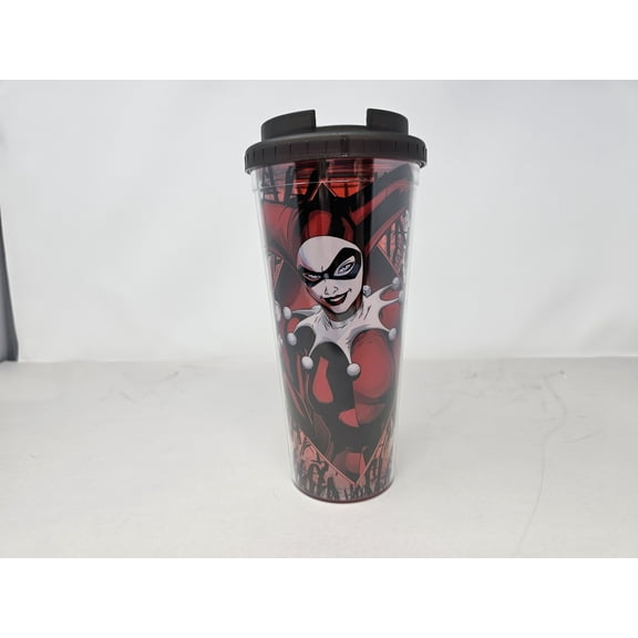 Harley Quinn 24oz Plastic Tumbler